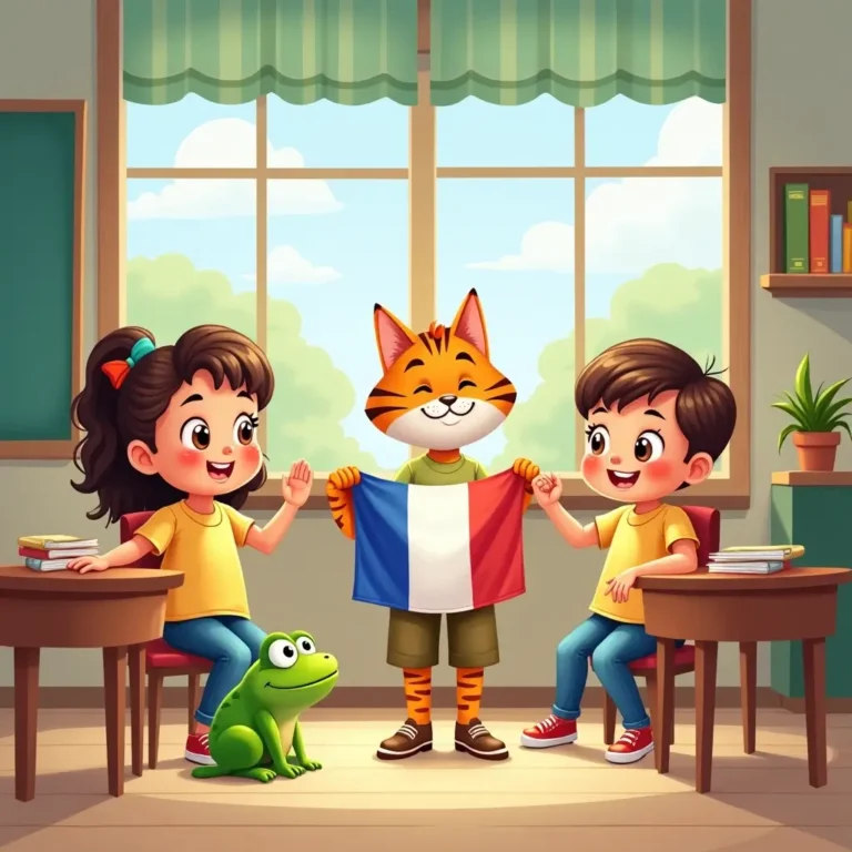 Ilustración clase de francés