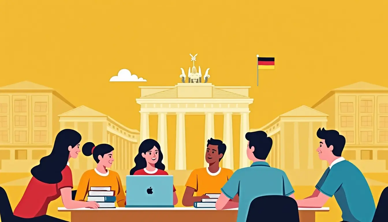 Ilustración clase preparatoria de alemán